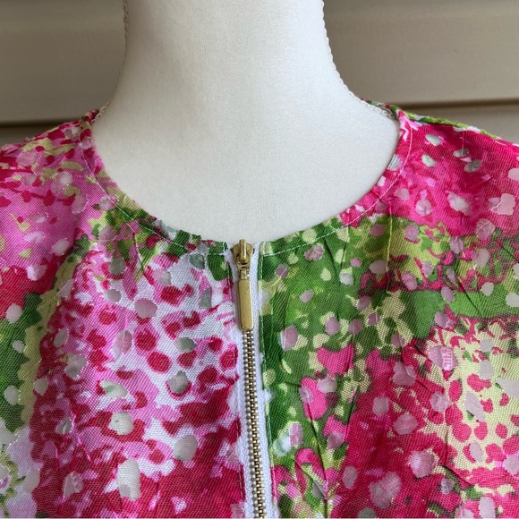 •Ruby Rd.• Semi Sheer Floral Peplum Jacket / Size 8 - Picture 3 of 6